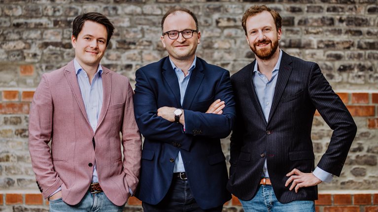 Raisin co-founders Michael Stephan (left),  Tamaz Georgadze (middle), and Frank Freund (right)