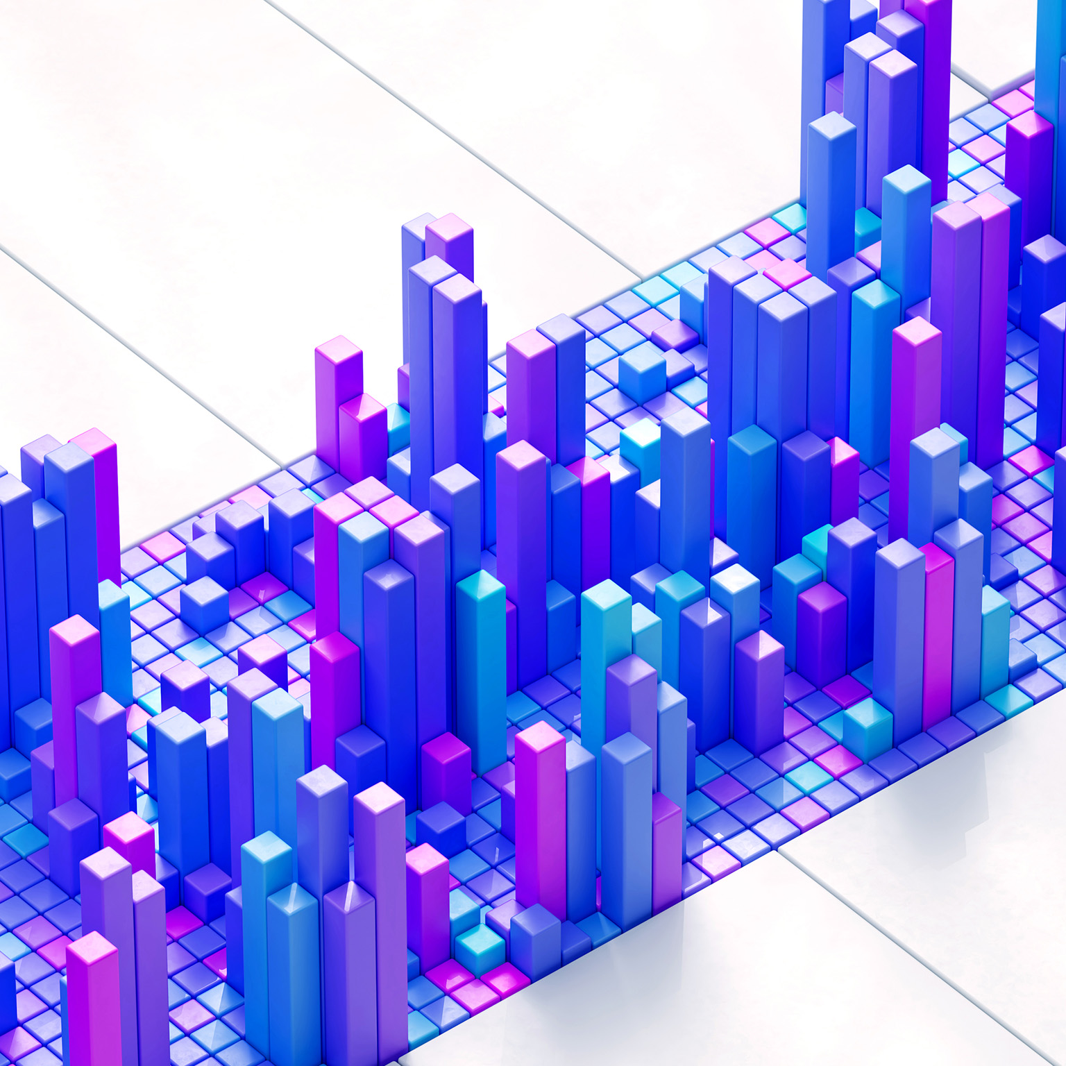 Digitally generated image of multi-colored vertical bars