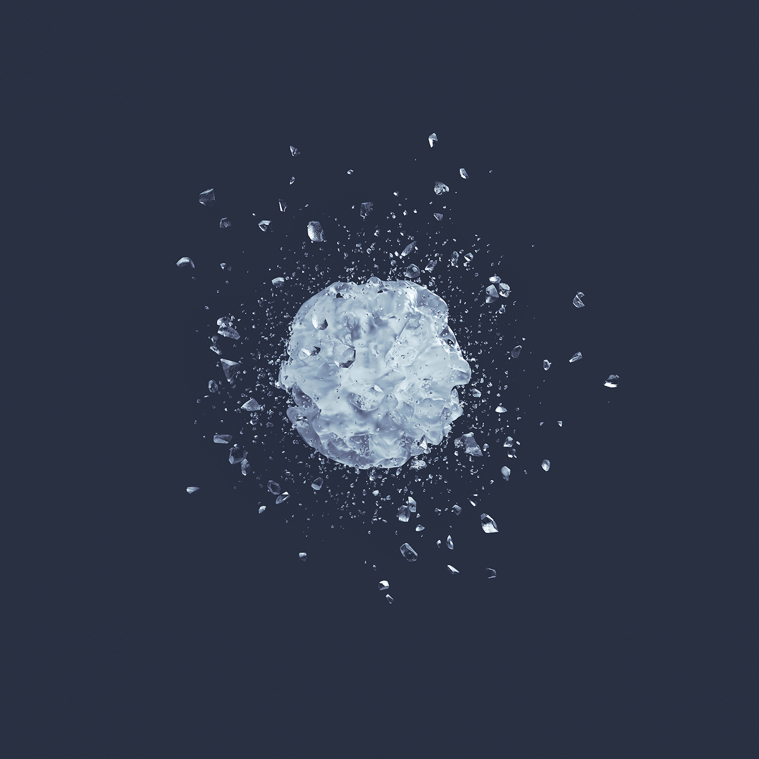 Ice burst - stock photo