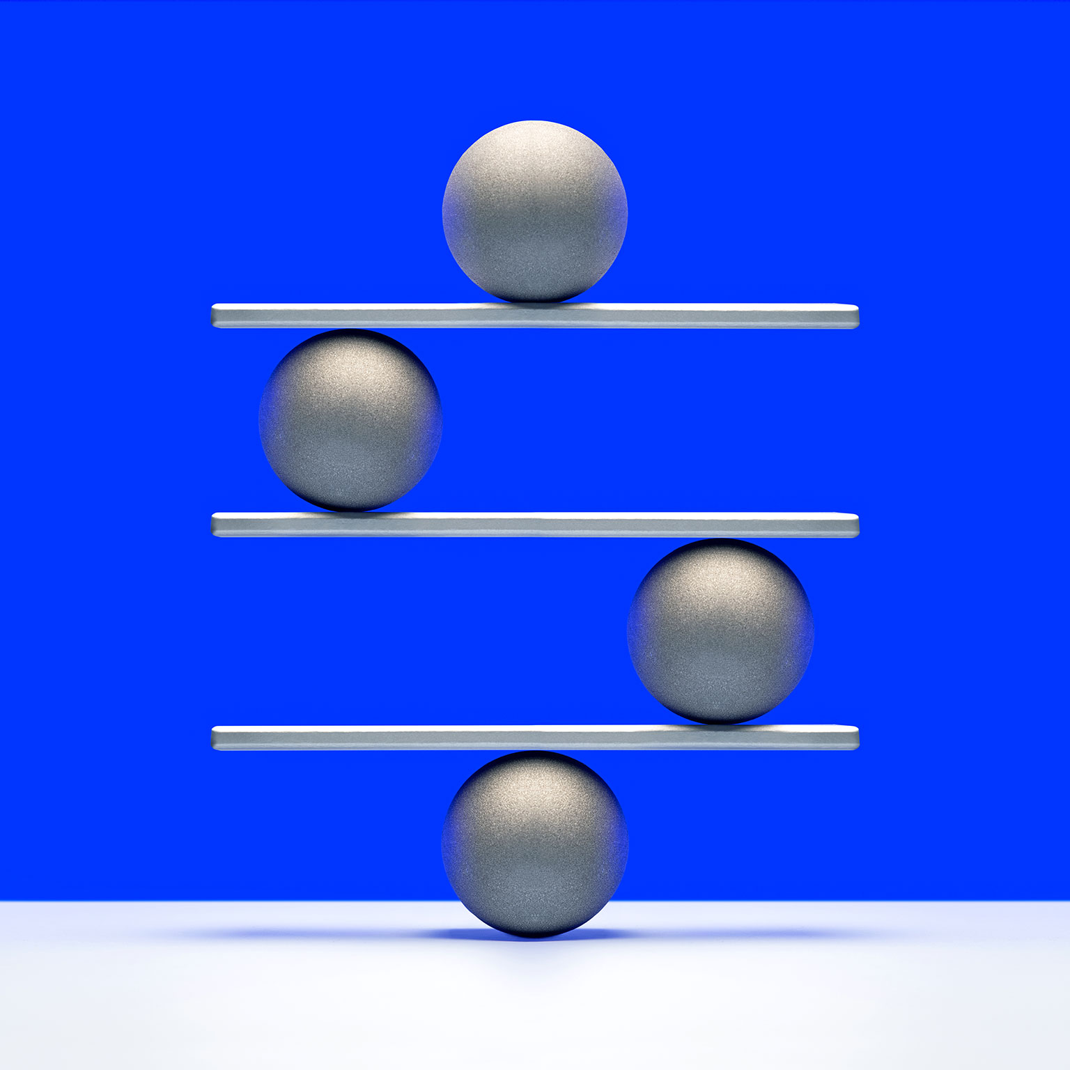 Balance concept with balls - stock photo
