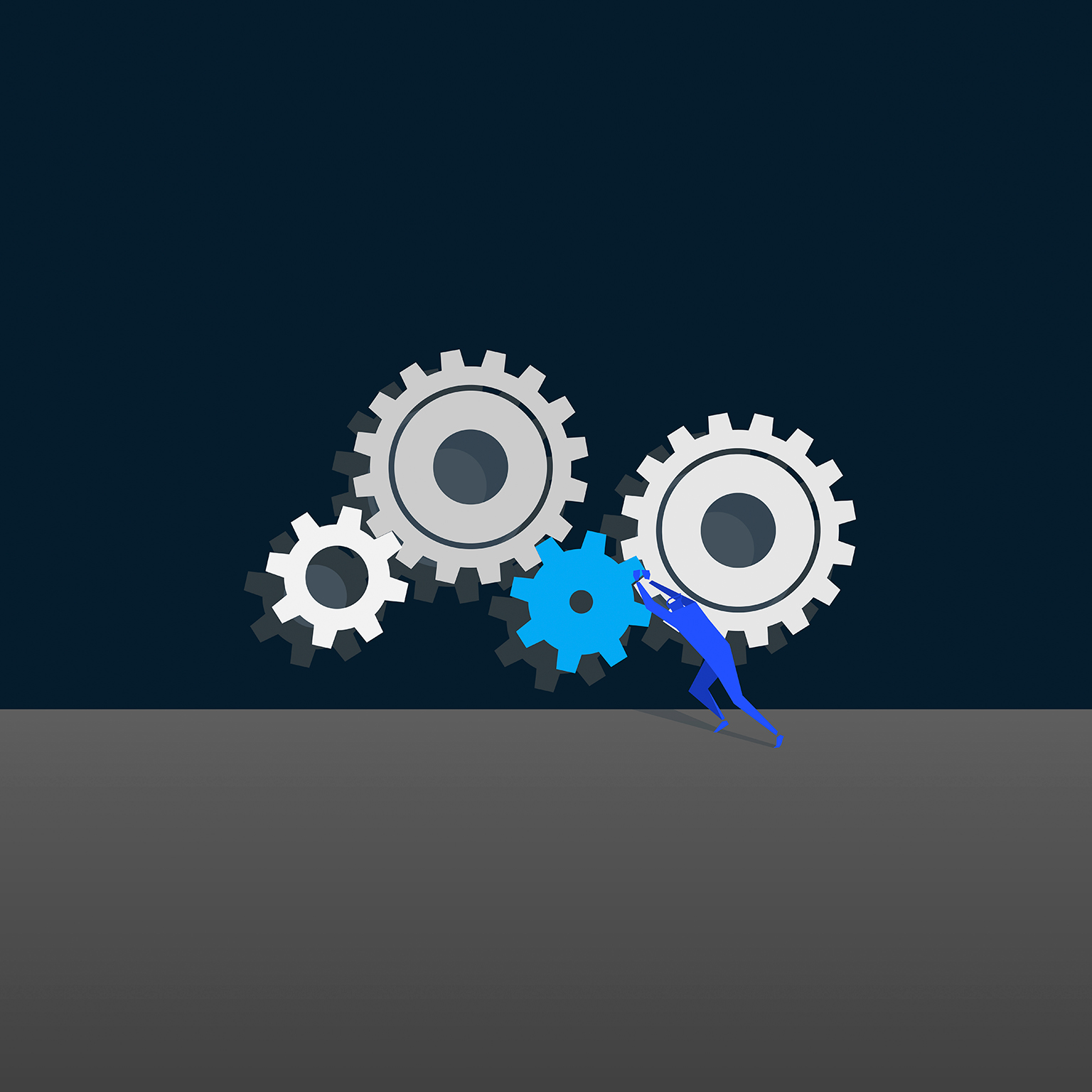 Set Of Gear Wheels - stock illustration