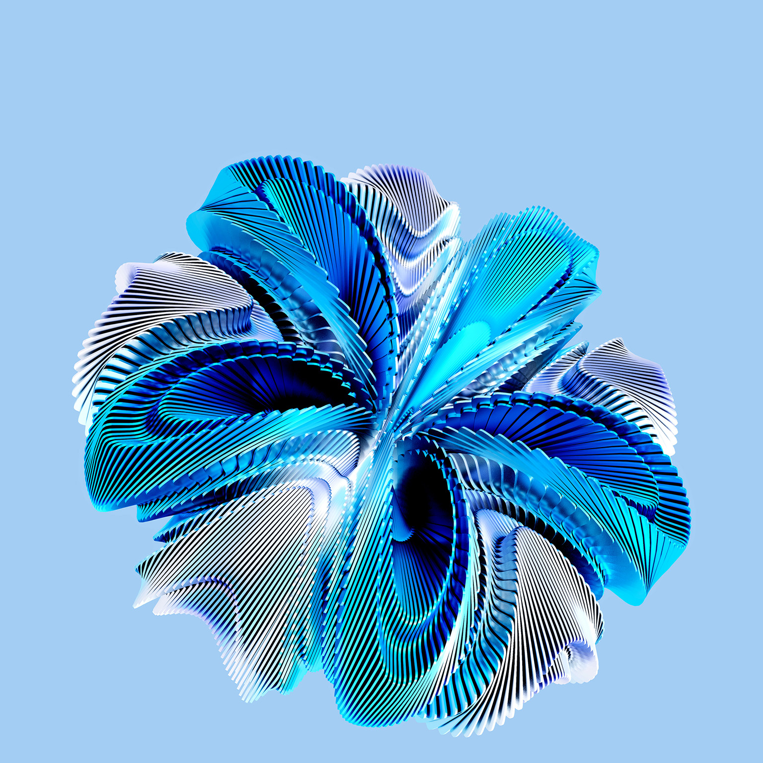 Digitally generated image of abstract flower shape
