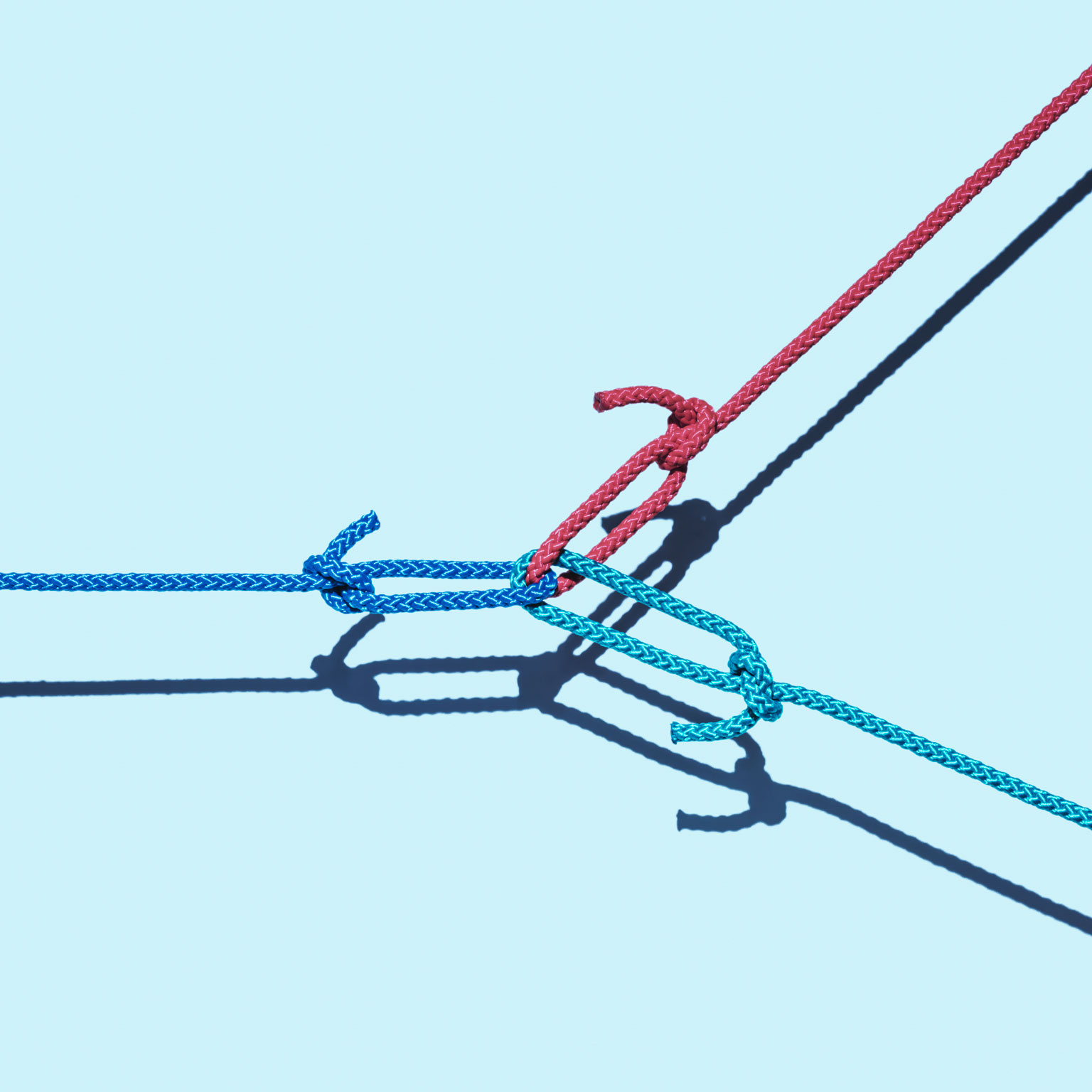 Three ropes tied together