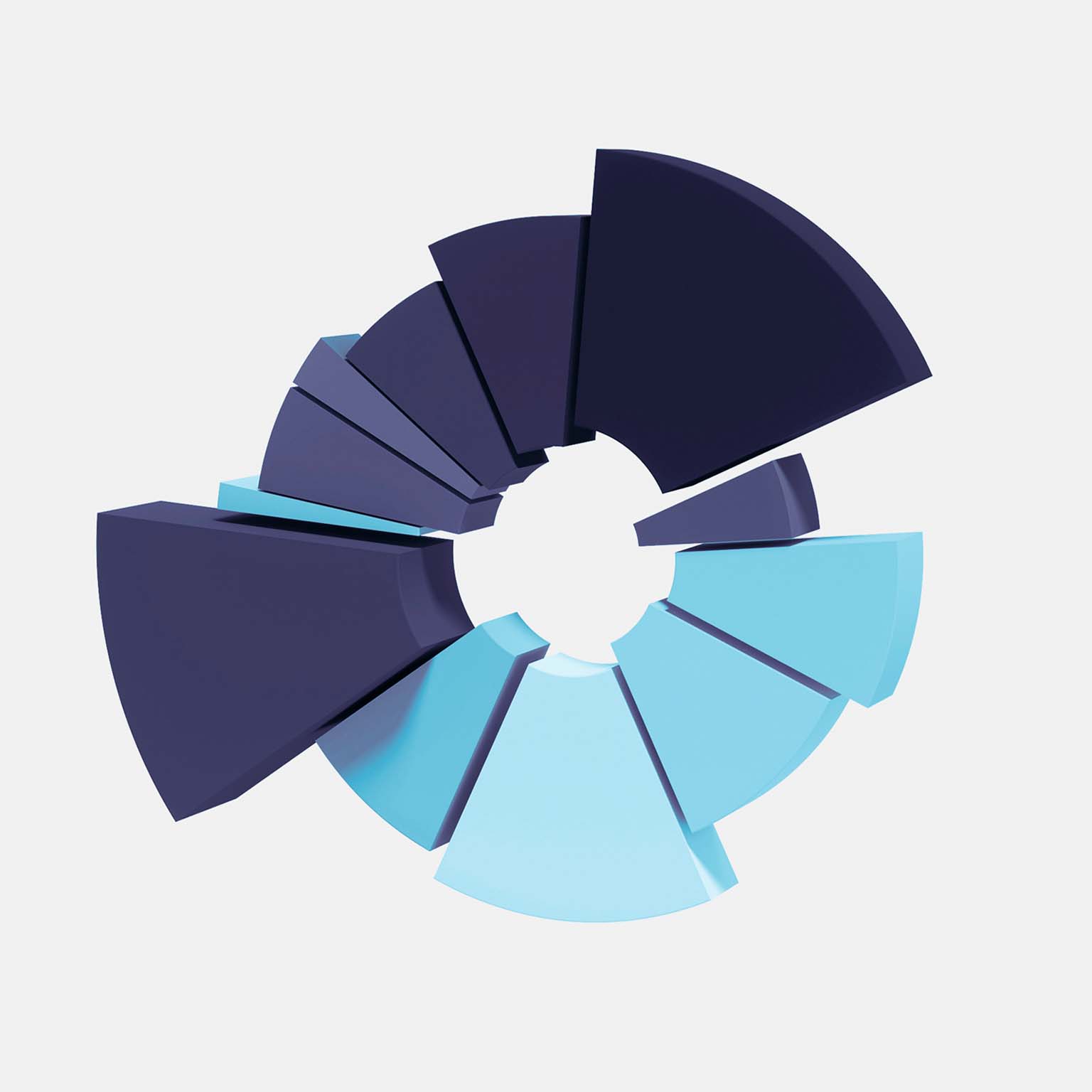 Deconstructed pie chart