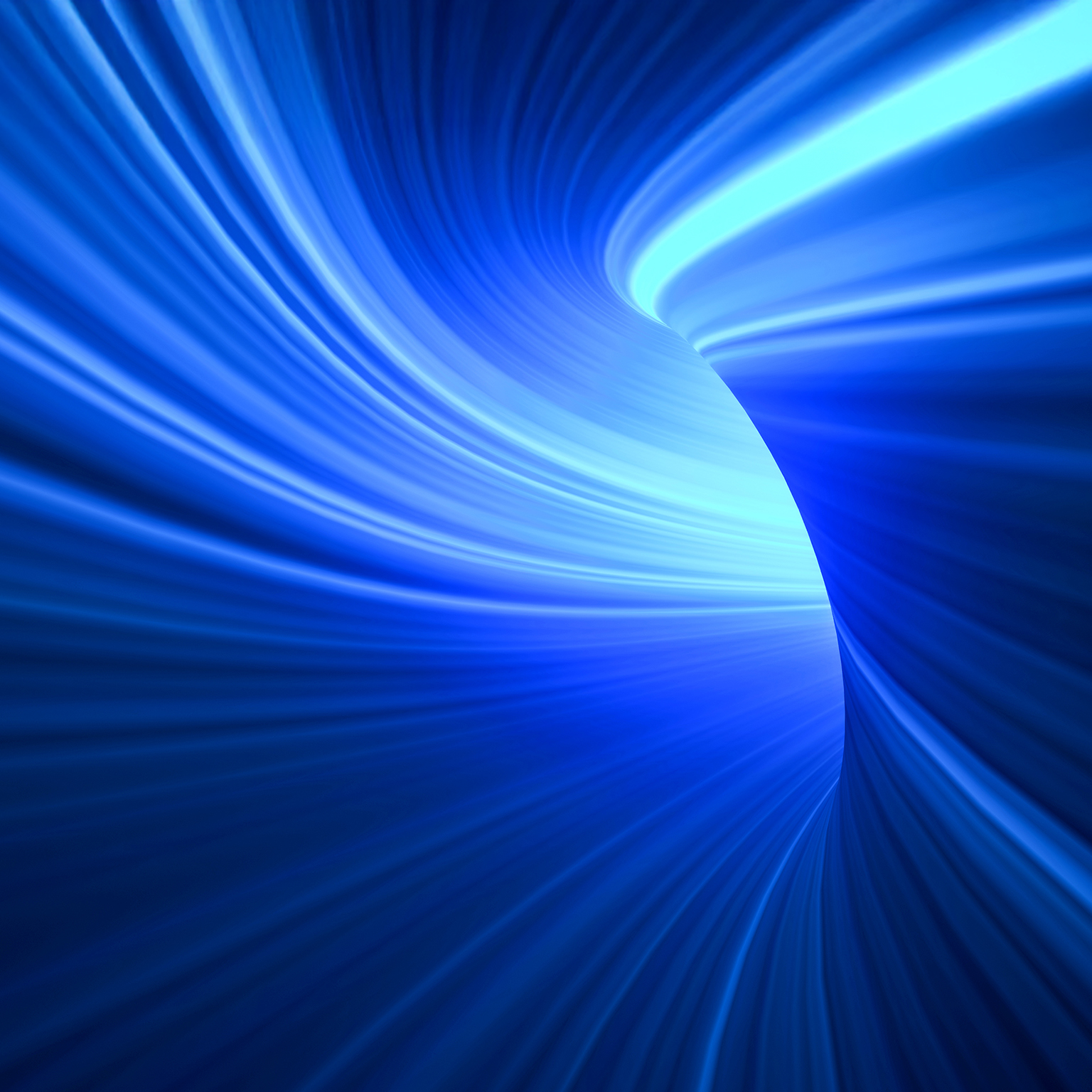 Abstract Blue High Speed Light Rays Tunnel