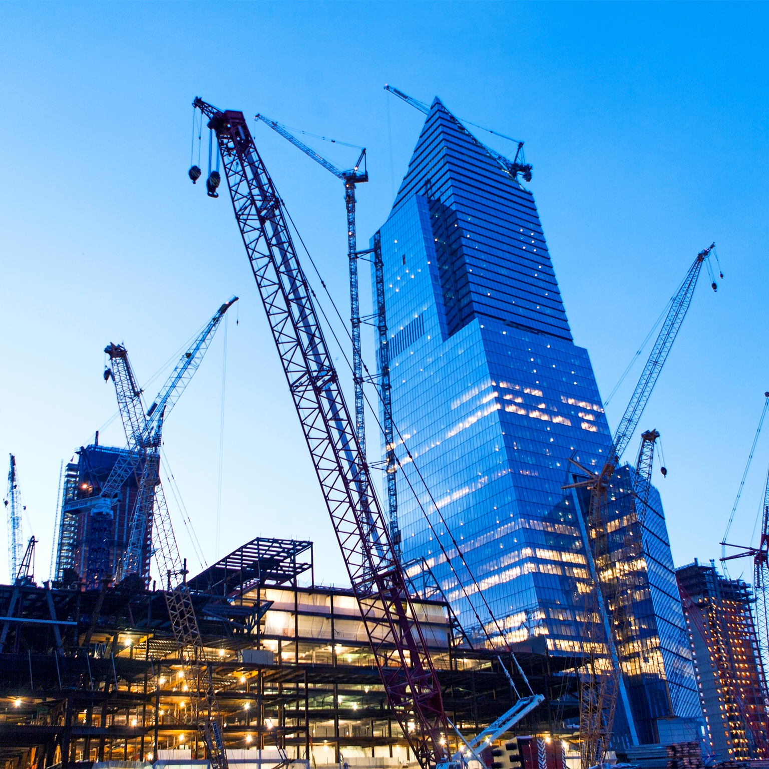 Construction industry, cranes