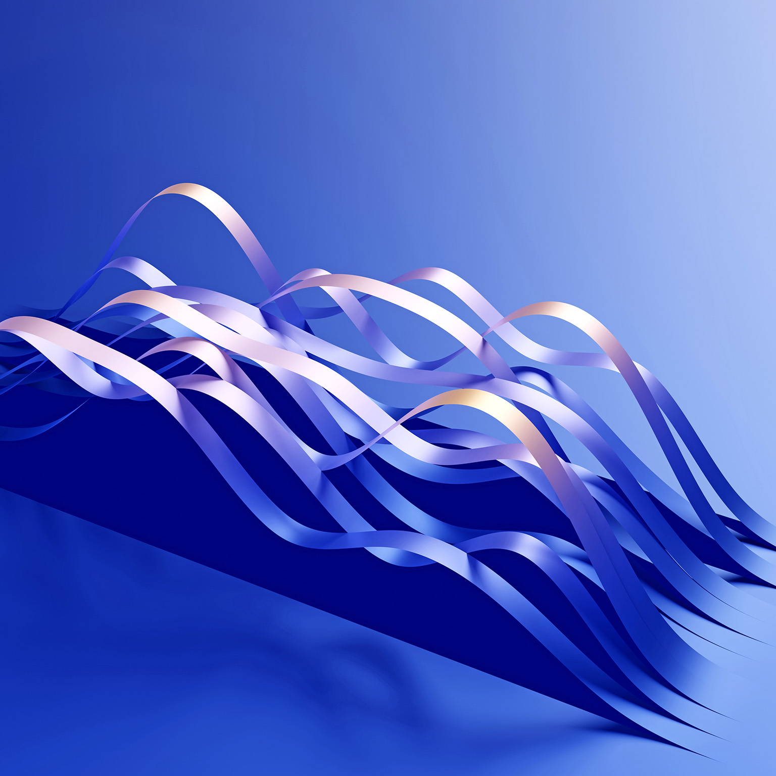 Elegant wave graph with paper cut texture