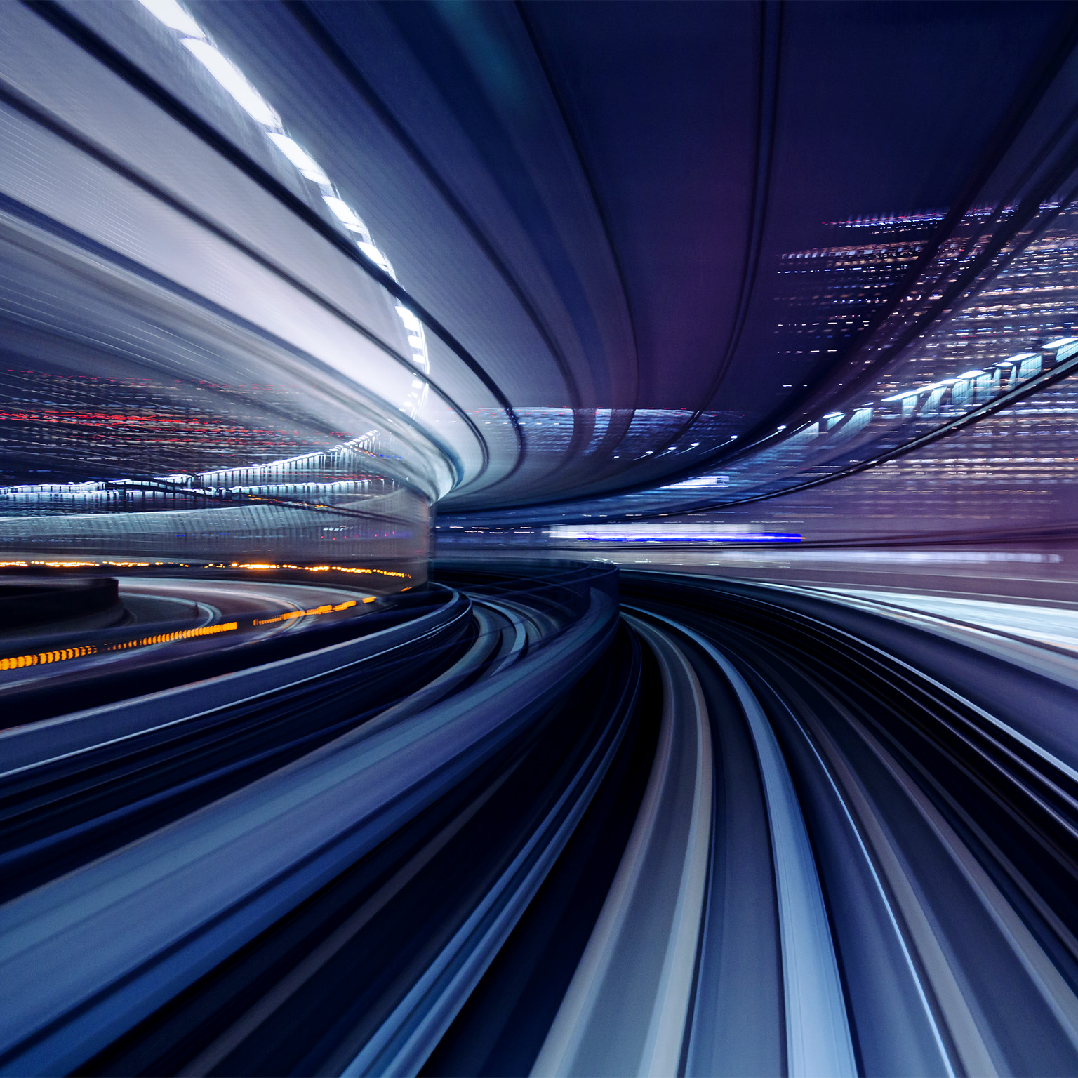 Cityscape with blurred scenery