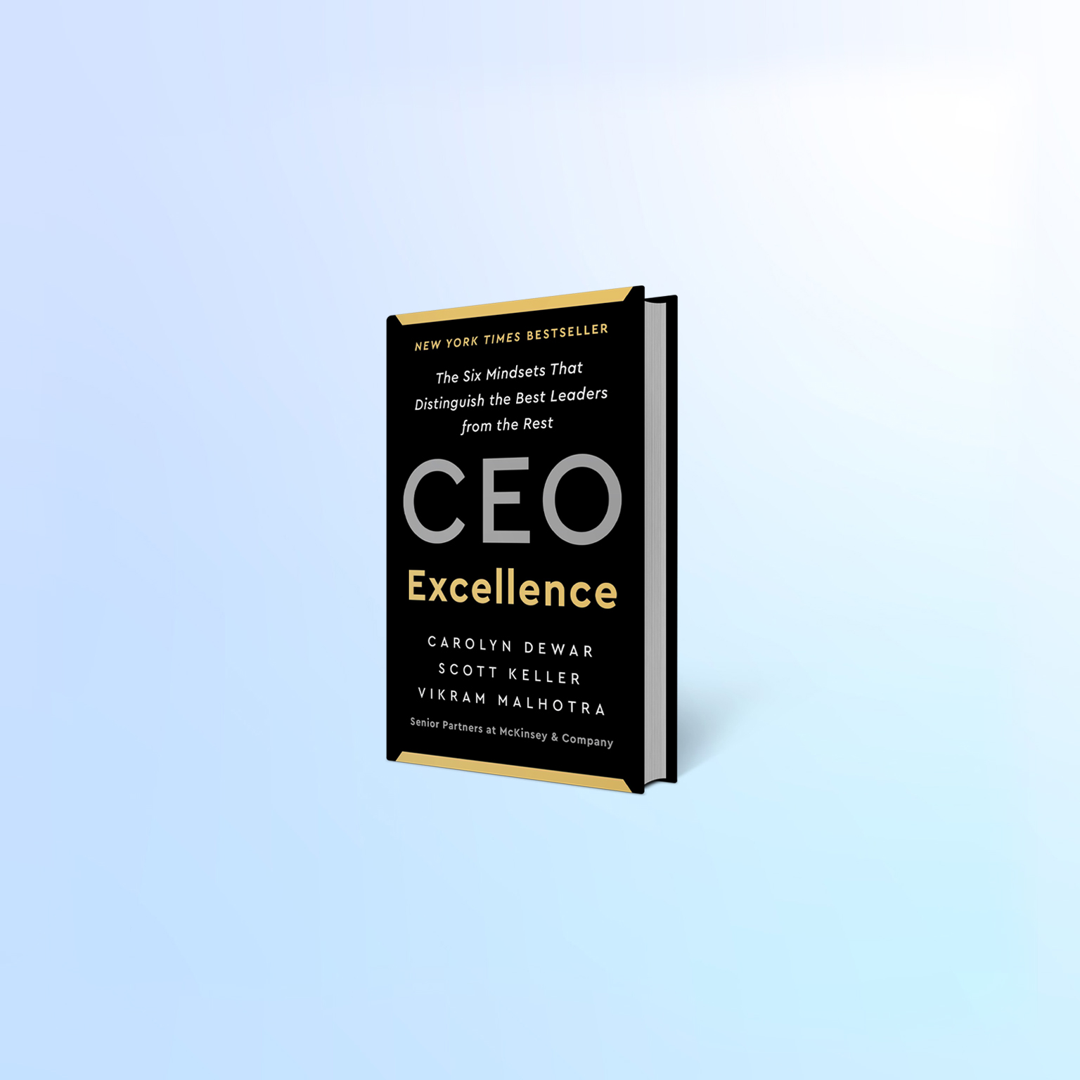 CEO Excellence book cover on a light blue gradient background.