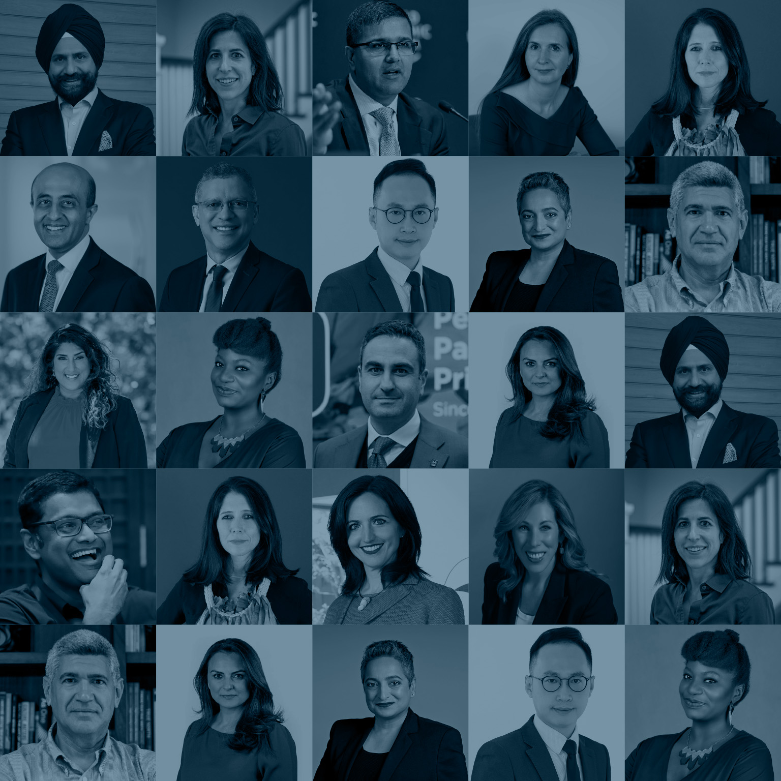 collage of young global leaders attending Davos 2024