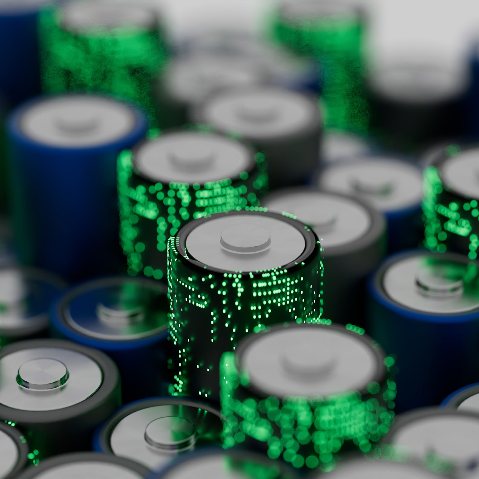 Battery renewable energy innovation EV lithium - stock photo