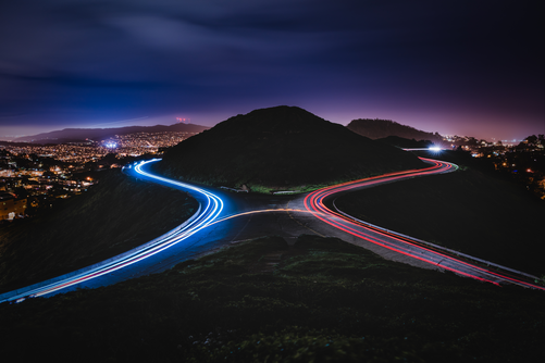 Landscape, night, reflection, long exposure, evening, horizon, light trails, dusk, dawn, wave, atmosphere of earth, aerial photography