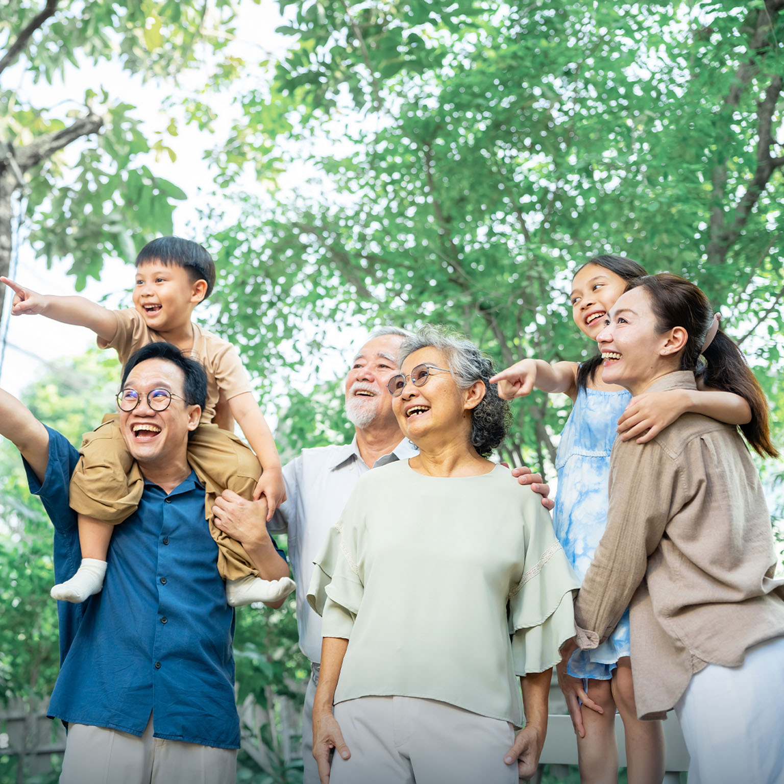  Asian family spending time together at home. 