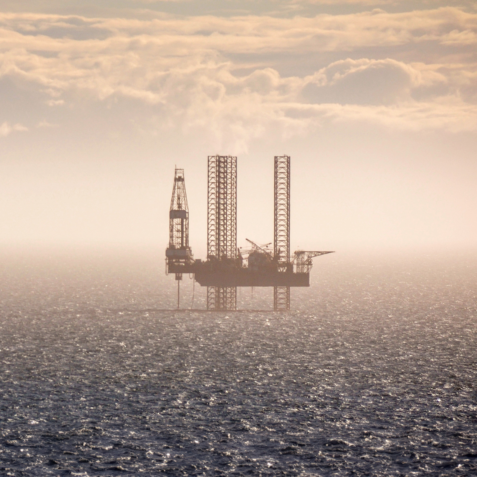 Oil Rig, Alaska - stock photo