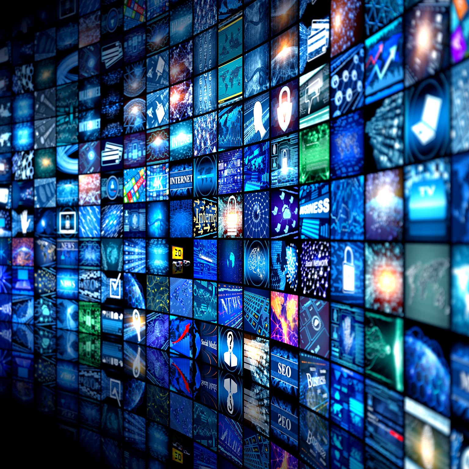 Media concept smart TV - stock photo