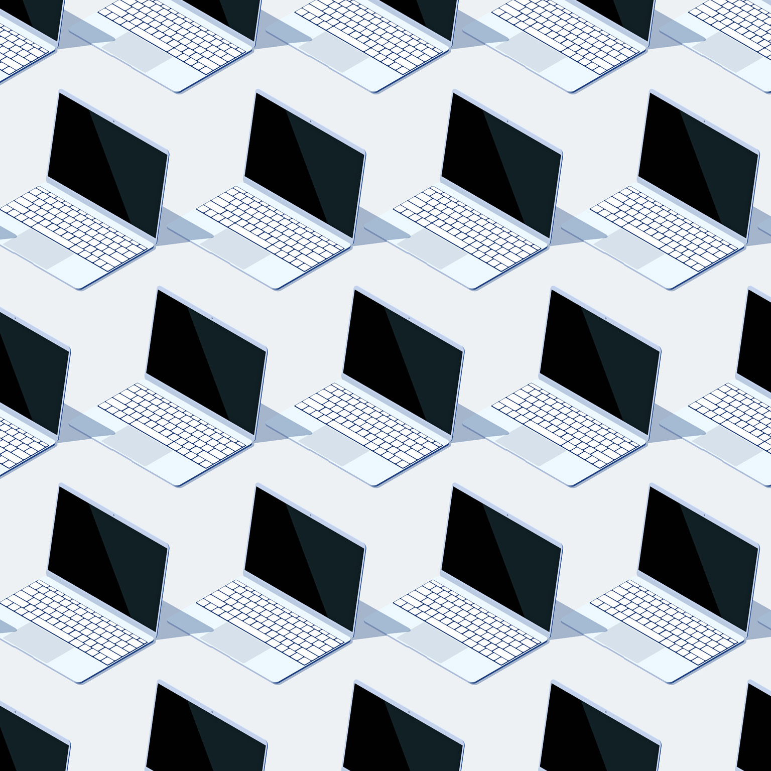 Seamless pattern made from laptop computers.