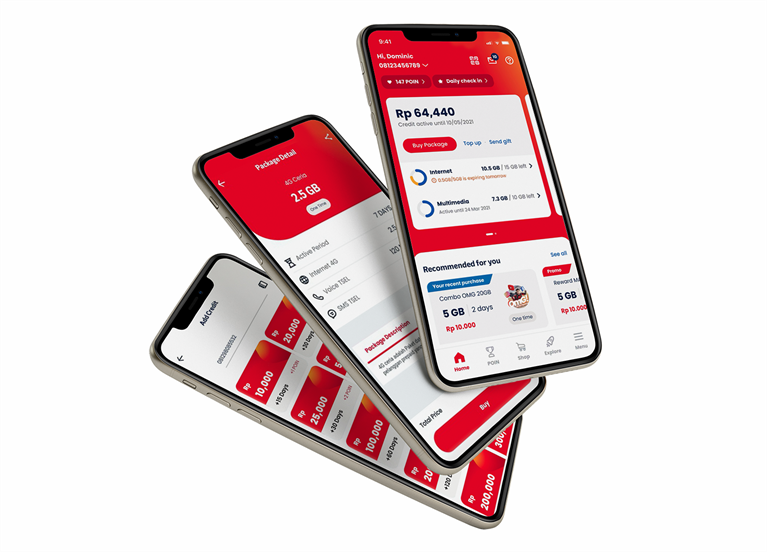 Mobile application showcasing telecommunications services