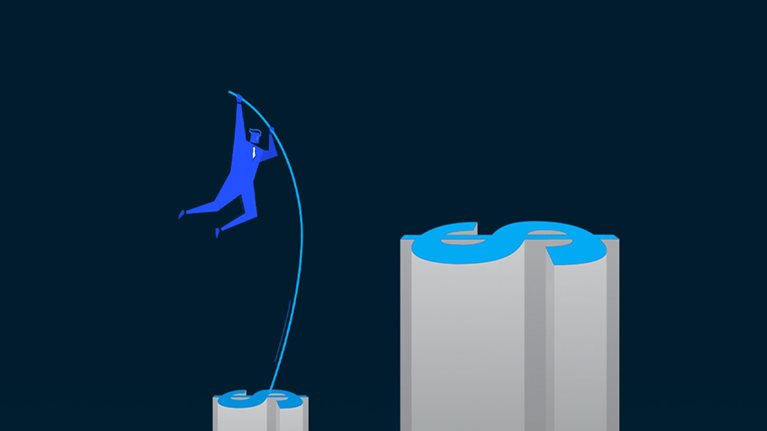 Pole vault - stock illustration