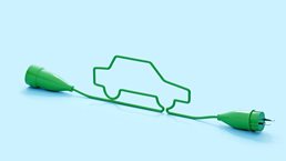 Electric cable in the shape of a car
