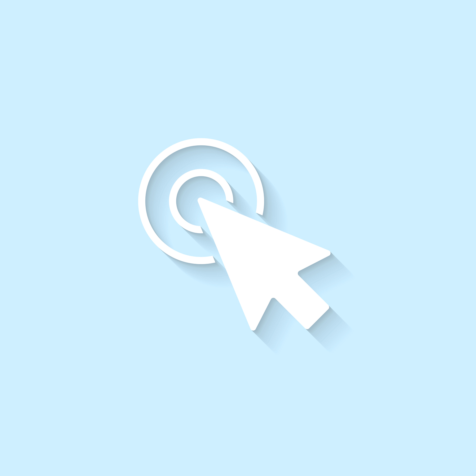Cursor icon on blank background